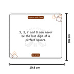 Squares and Cubes Flash Cards for Class 8 and Above | 30 Score Booster Cards | CBSE, ICSE & IGCSE All Curriculum | Learning Cards for Exam Prep