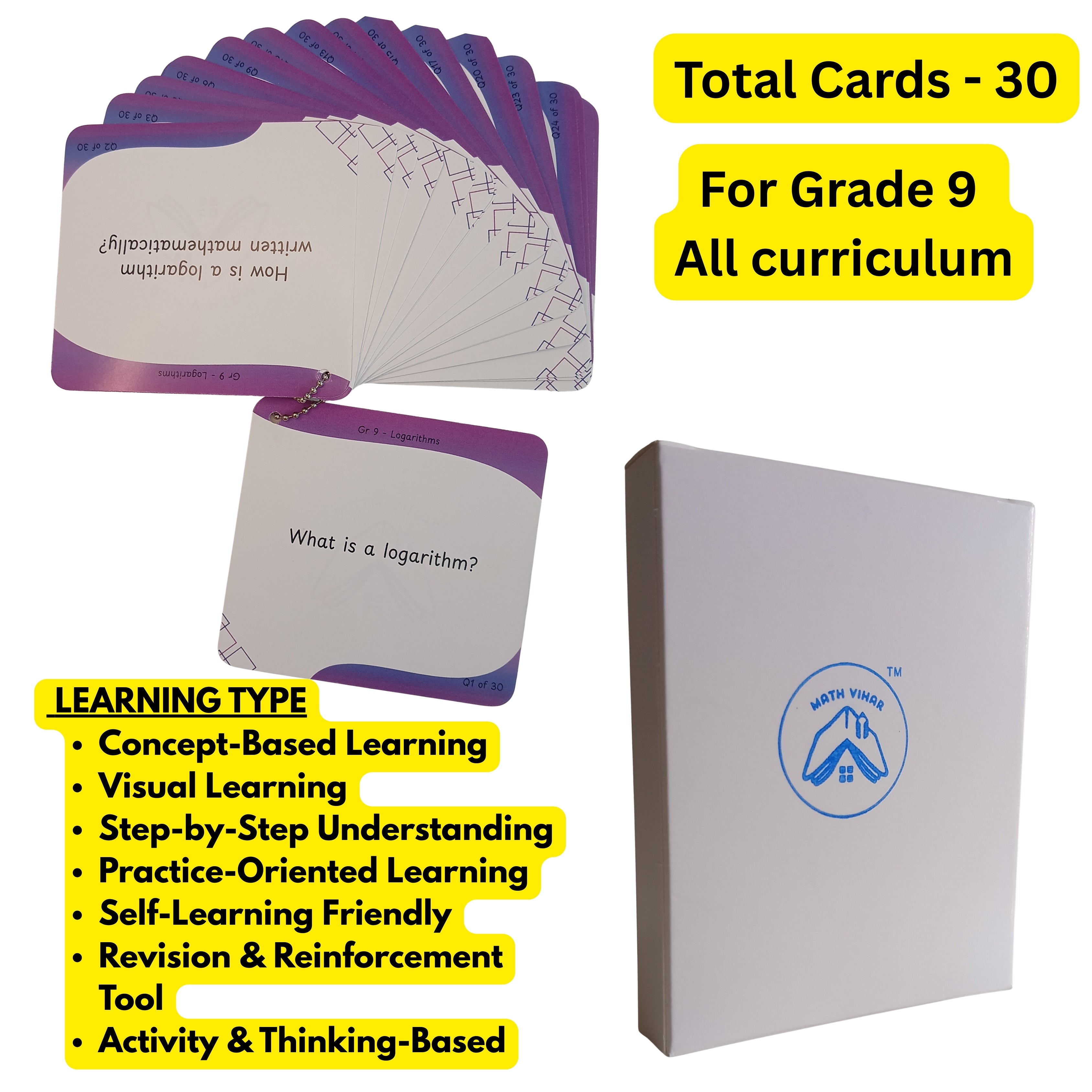 Grade 9 - Logarithms - Flash Cards