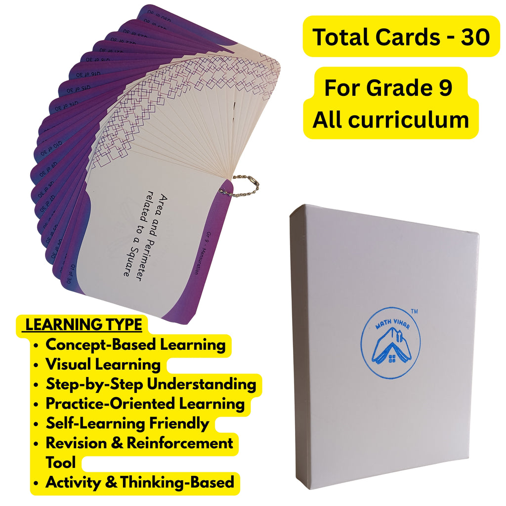 Grade 9 - Mensuration - Flash Cards