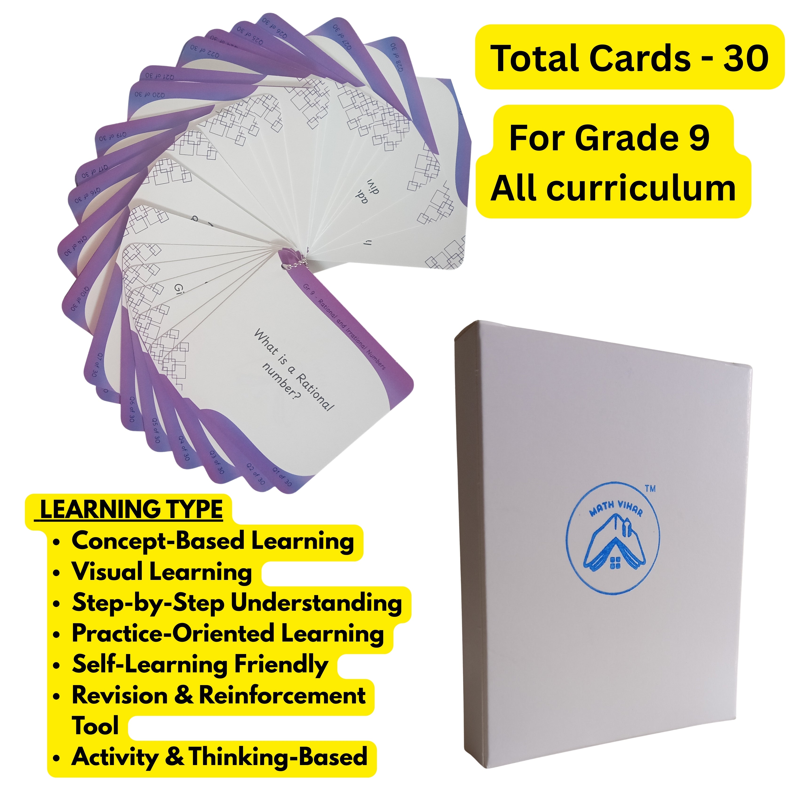Grade 9 - Rational and Irrational Numbers - Flash Cards