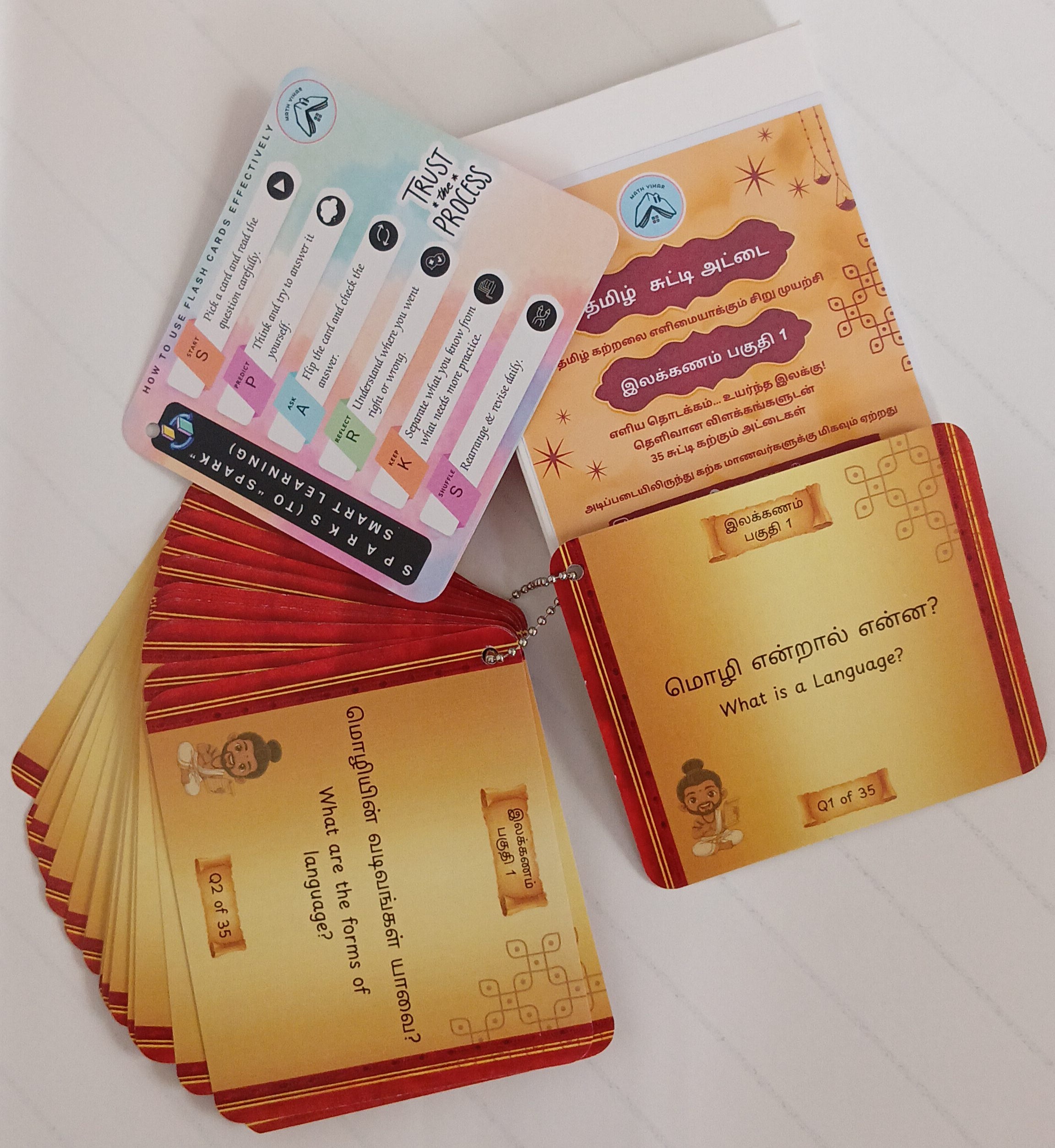 Tamil Grammar Level 1 Flash cards