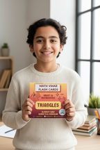 Accomplished Student with Triangles Flash Cards