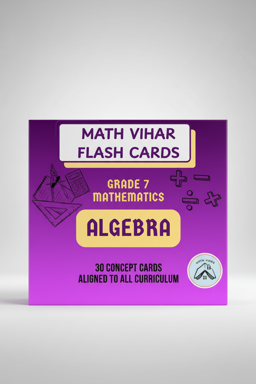Algebra Flash Cards Box Upright