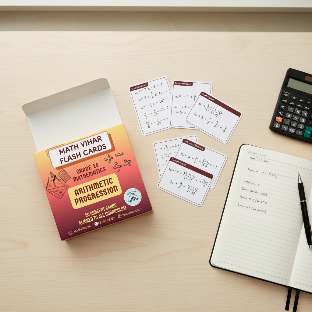 Arithmetic Progression Flash Cards - Flat Lay Setup