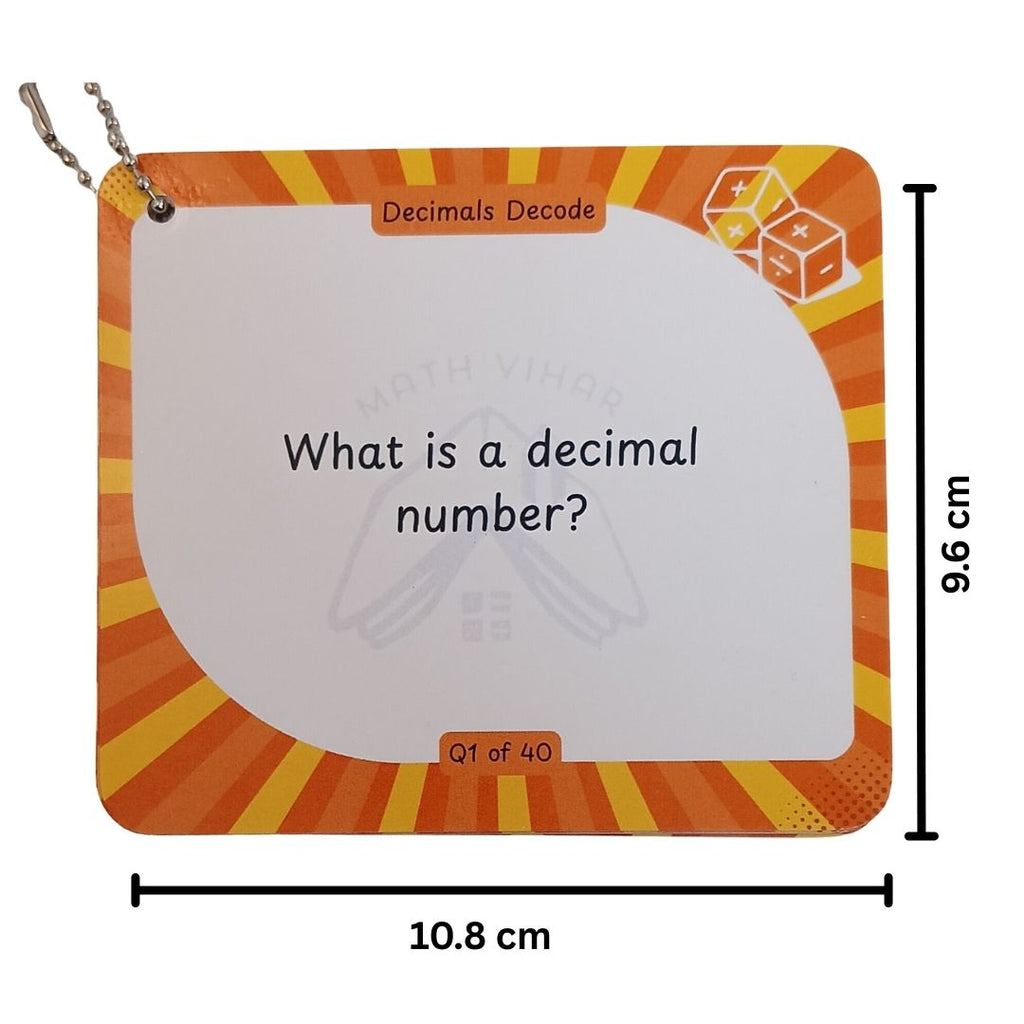 Grade 3 and above - Decimals - Flash Cards