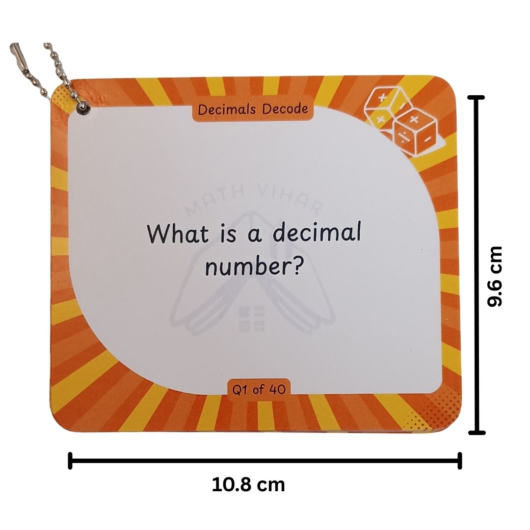 Grade 3 and above - Decimals - Flash Cards