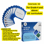 Flash cards fanned out
