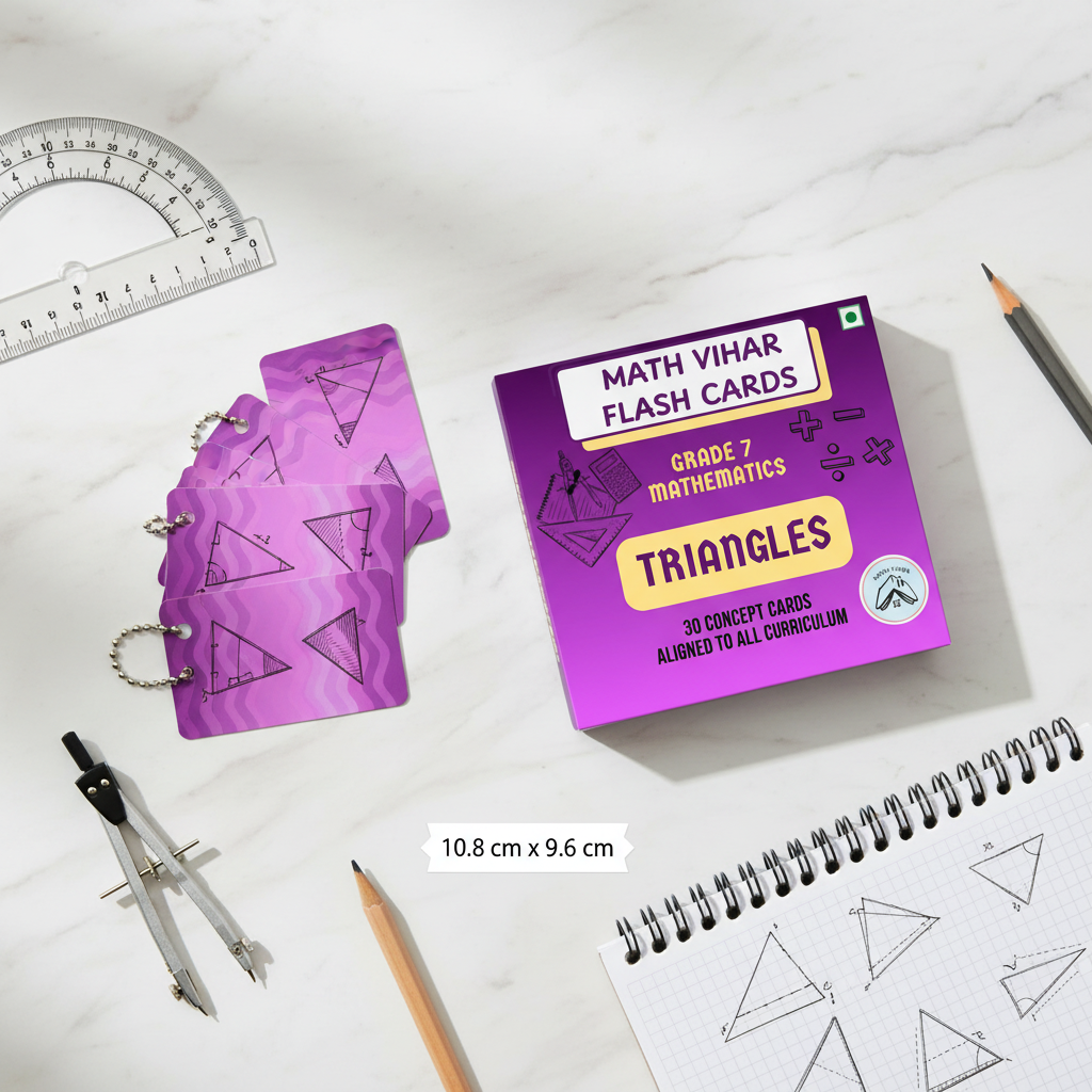 Flat lay Triangles Flash Cards