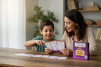 Parent and child learning with Rational Numbers Flash Cards