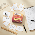 Triangles Flash Cards - Flat Lay with Geometry Tools